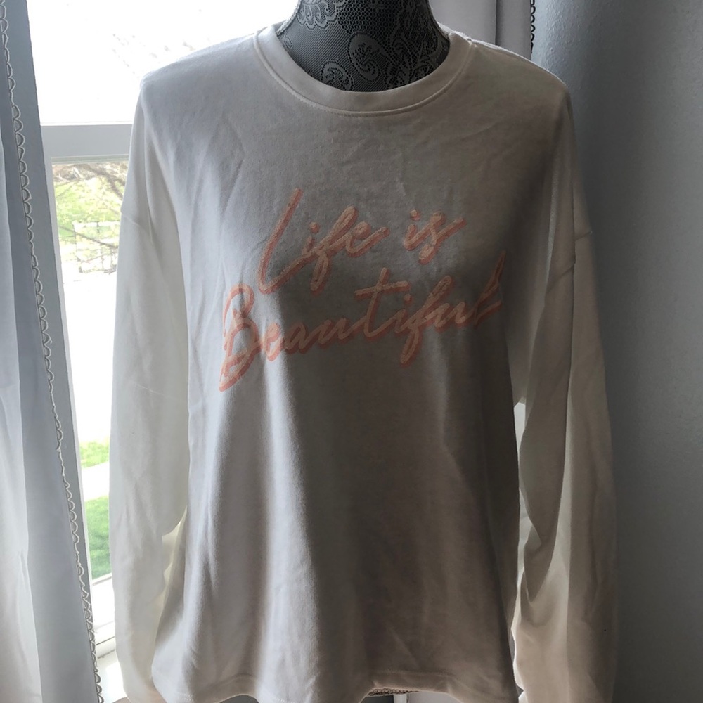 White sweatshirt